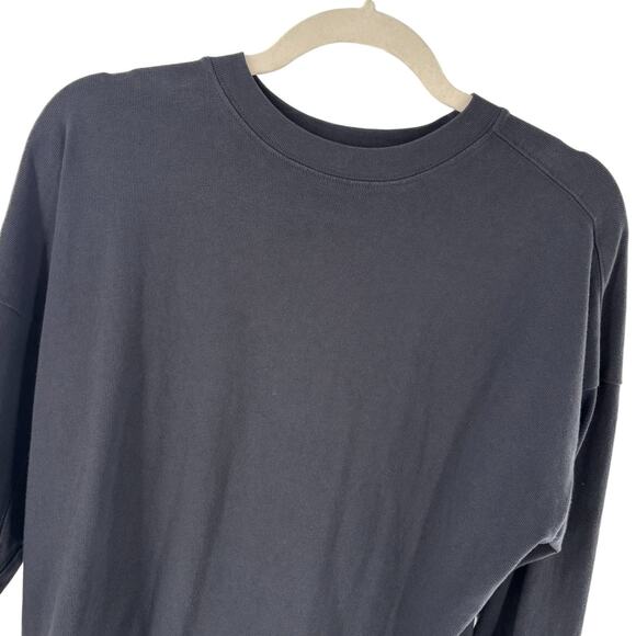 AYR Navy Blue Cotton The Drop Out Long Sleeve Tee - Picture 3 of 9